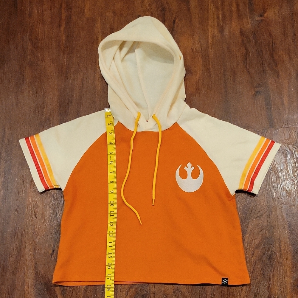 Star WarsRebel Alliance Cropped Short Sleeve Hoodie By Heroes And Villians - Picture 4 of 12